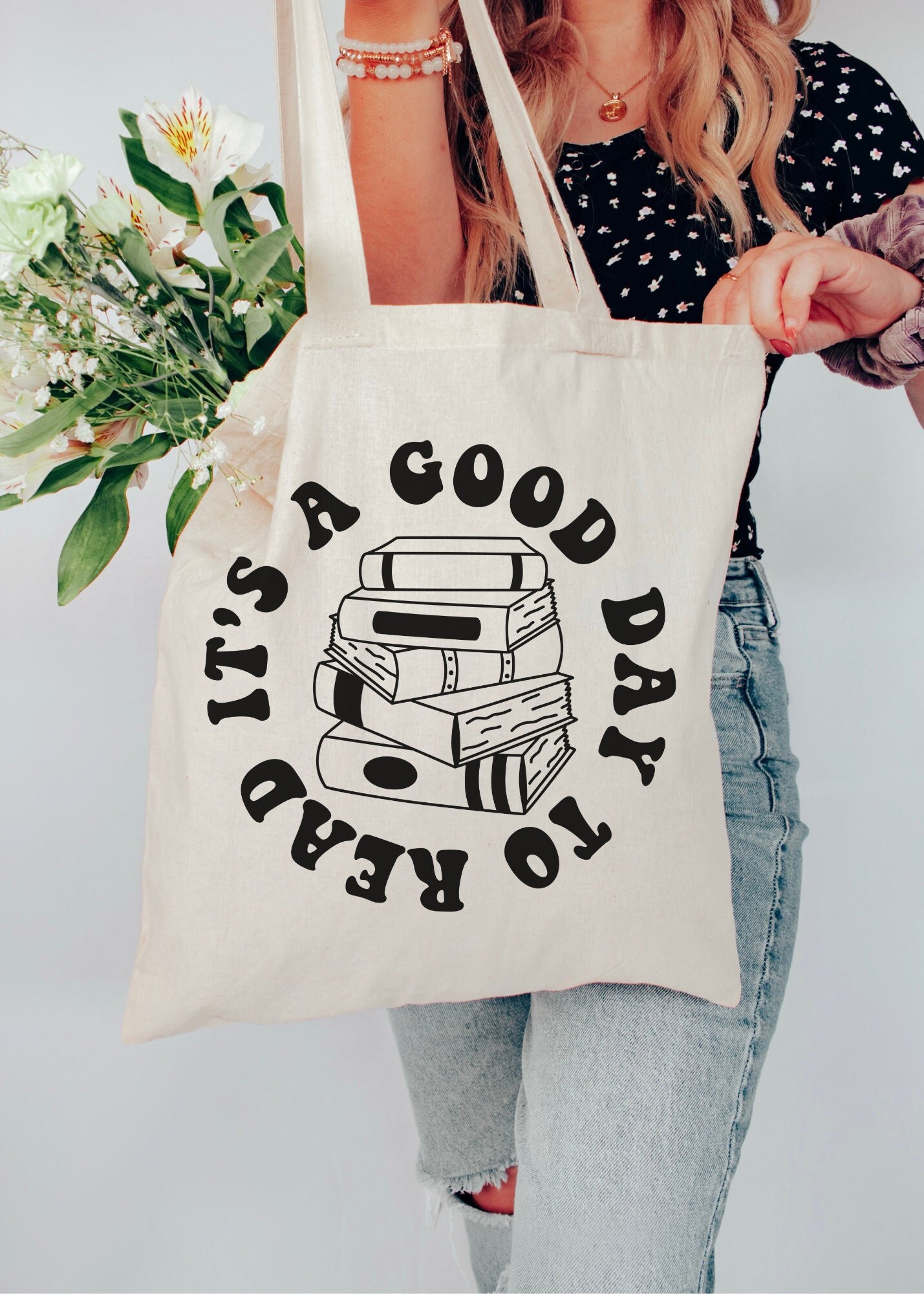 It’s A Good Day to Read Tote Bag, Booktok Tote Bag, Bookish Tote Bag, Book Lover Tote Bag, Book Club Bag, Library Tote Bag