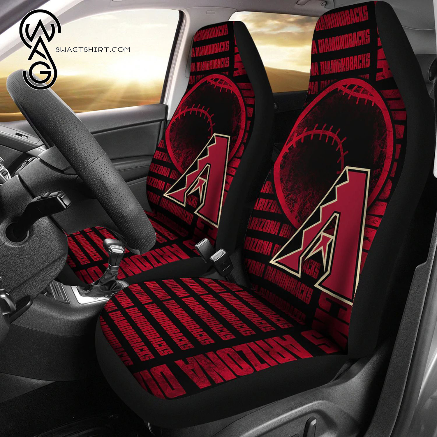 Major League Baseball Arizona Diamondbacks Sports Team Car Seat Cover Set CSC1228