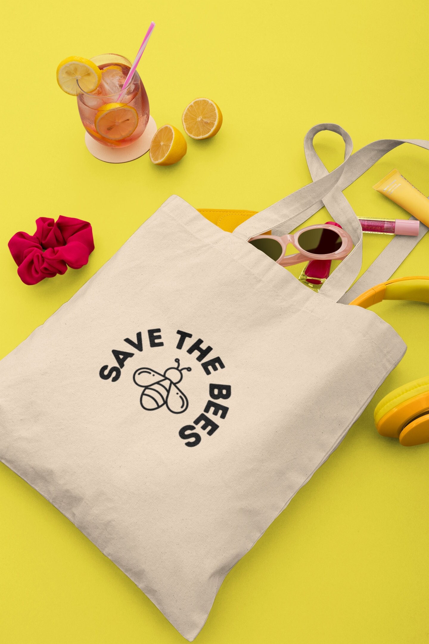 Save The Bees Tote Bag, Eco Friendly Bag, Bag For Life, Shopping Bag, Bee Lover Bag, Natural Bag, Planet Lover, Eco Friendly quote prints