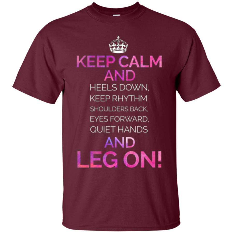 AGR Keep Calm And Leg On Horse Lovers Quote T-shirt