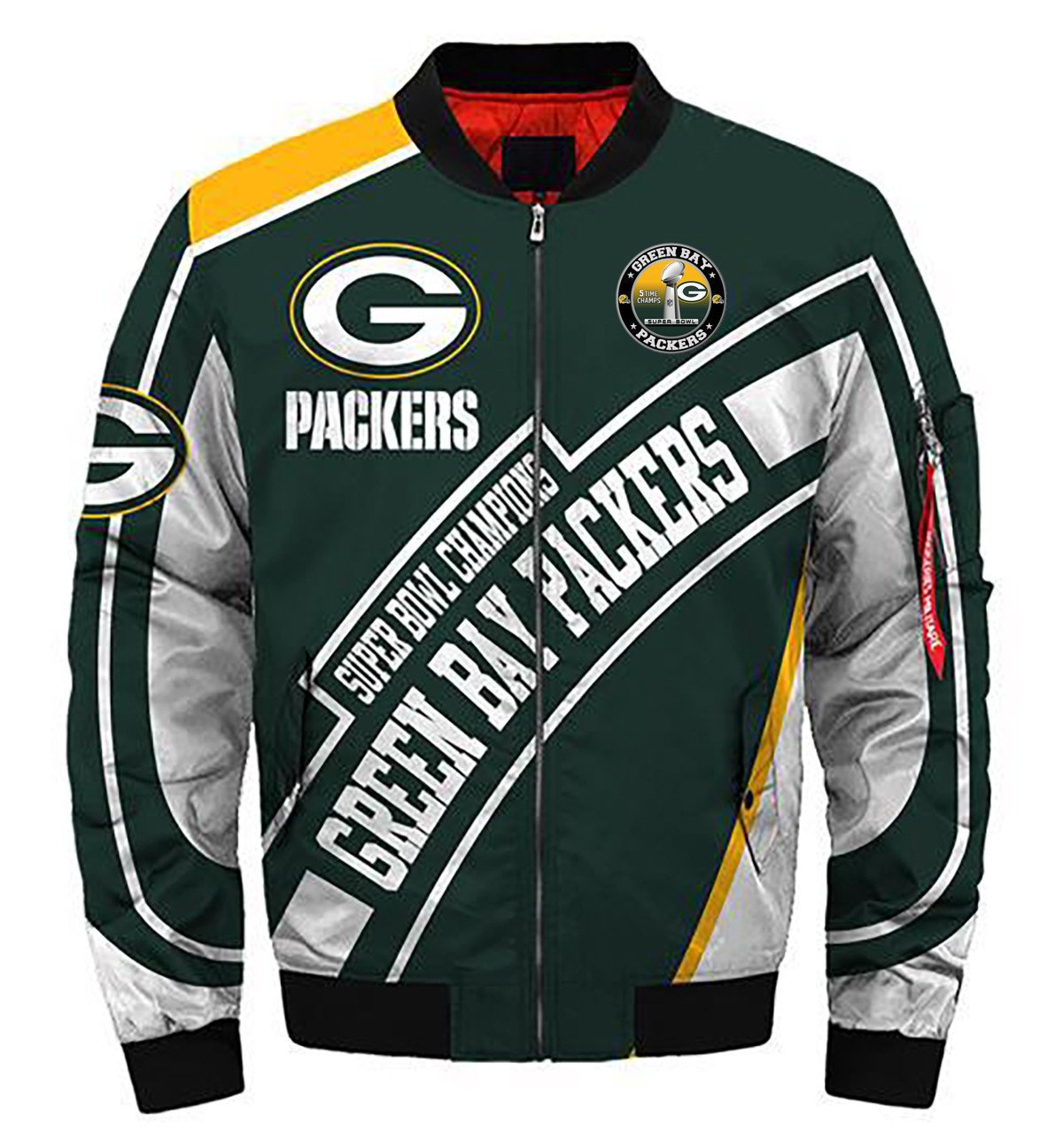 Green Bay Packers Super Bowl LVI Champions Green Bomber Jacket