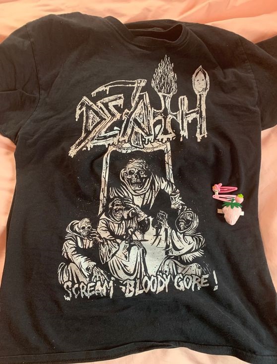 DEATH Scream Bloody Gore Line Rock Band Shirt Oufit