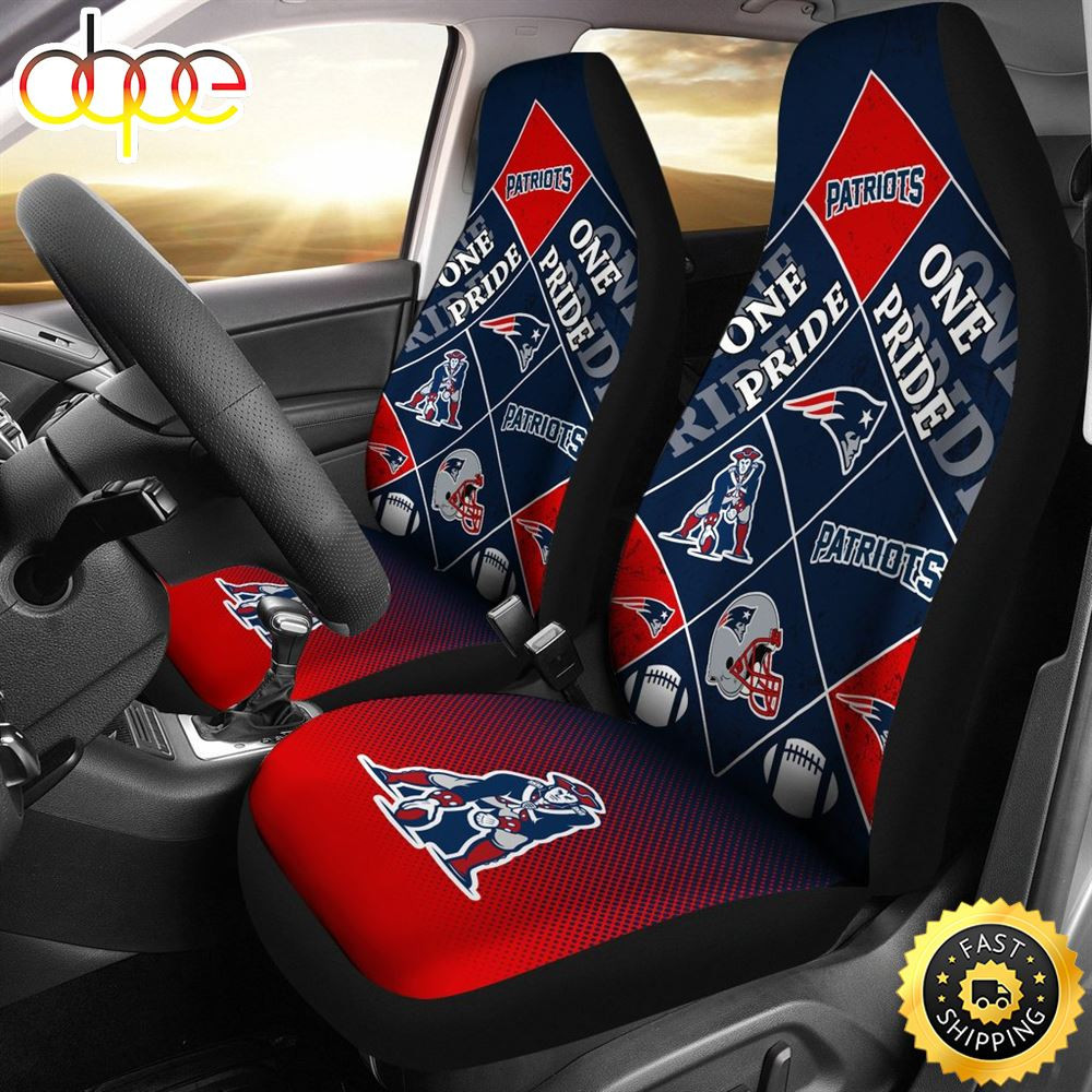 Colorful Pride Flag New England Patriots Car Seat Cover Set CSC8113