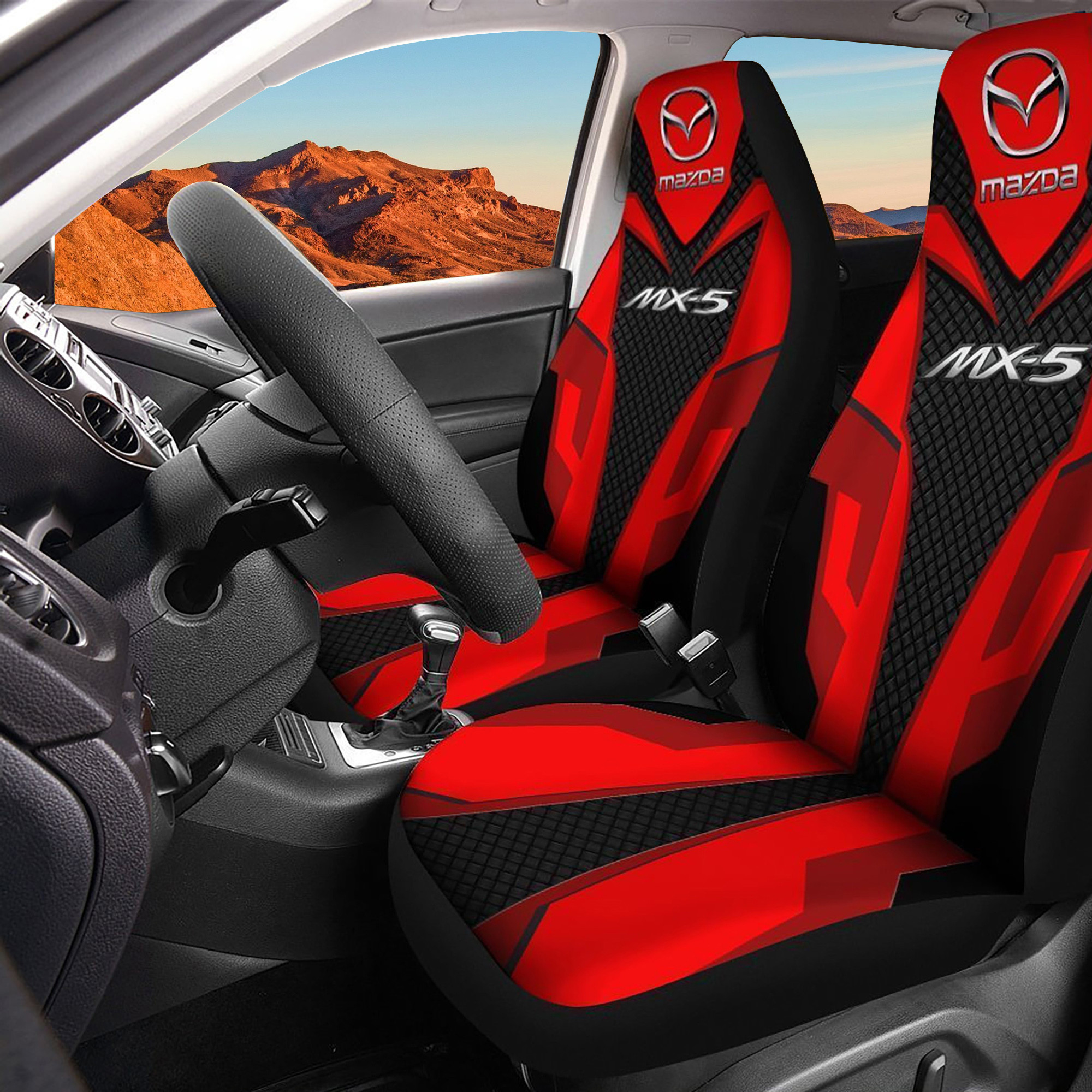 Mazda Mx-5 Logo Car Seat Cover Set CSC5485