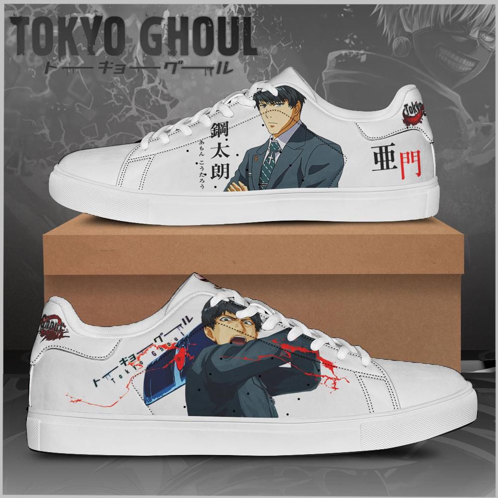 Koutarou Amon Tokyo Ghoul Low top Leather Skate Shoes, Tennis Shoes, Fashion Sneakers L98