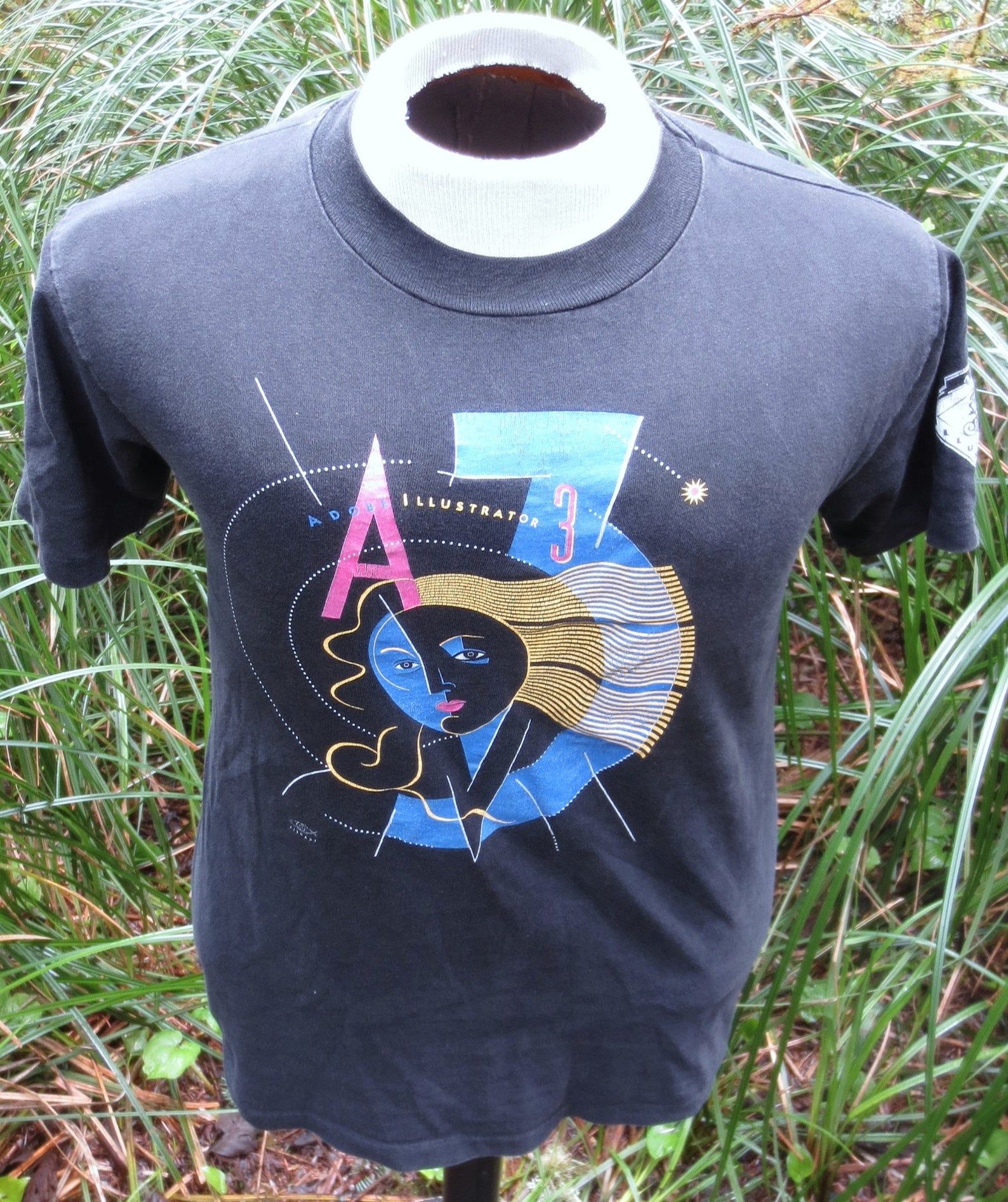 Vintage Early 90’S Adobe Illustrator 3 Graphic T-Shirt Made In Usa Computer Geek