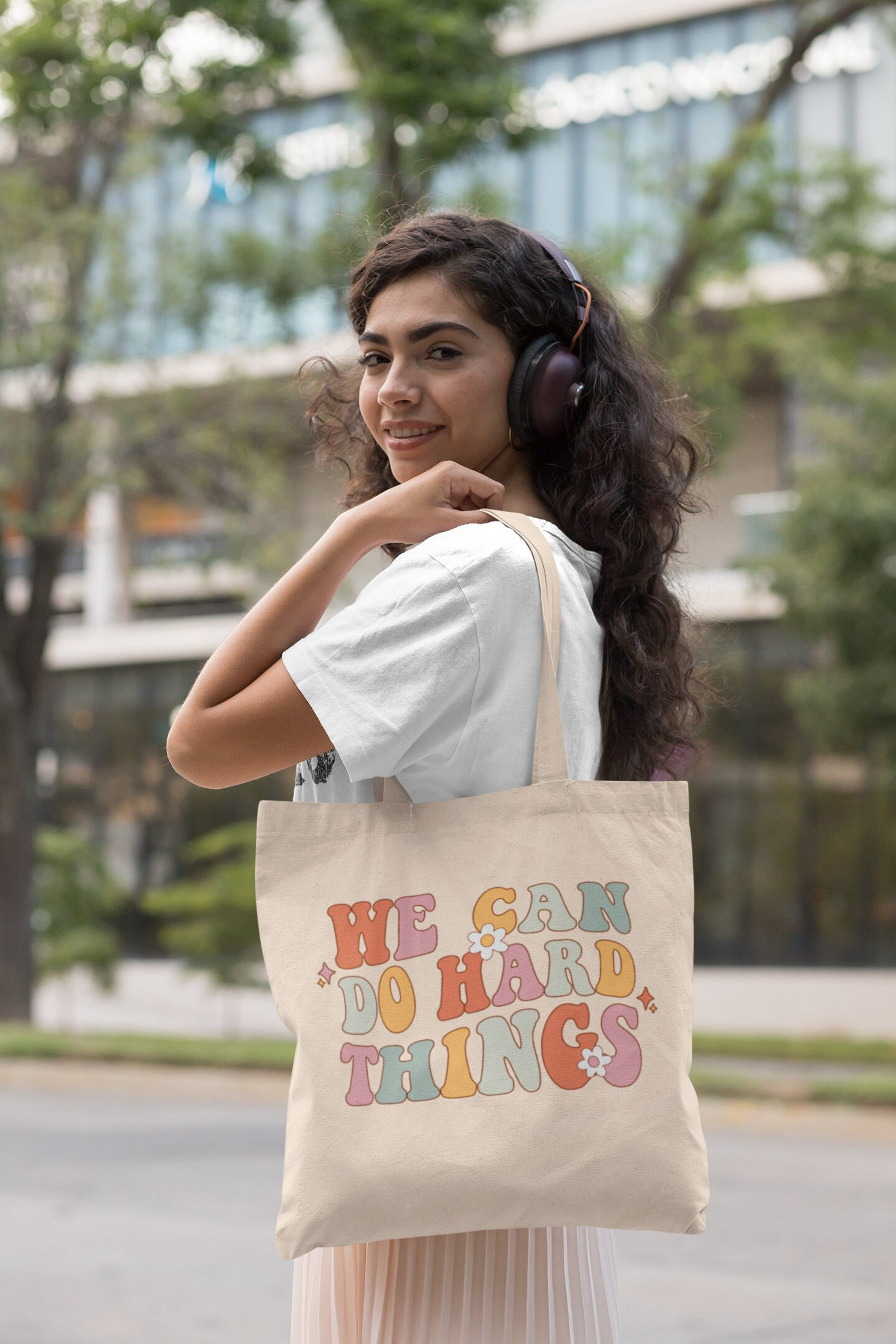 Teacher Tote Bag Aesthetic Tote Bag Retro Tote Bag Gifts For Teacher Trendy Tote Bag Cute Canvas Tote Bag School Tote Bag Mental Health Tote