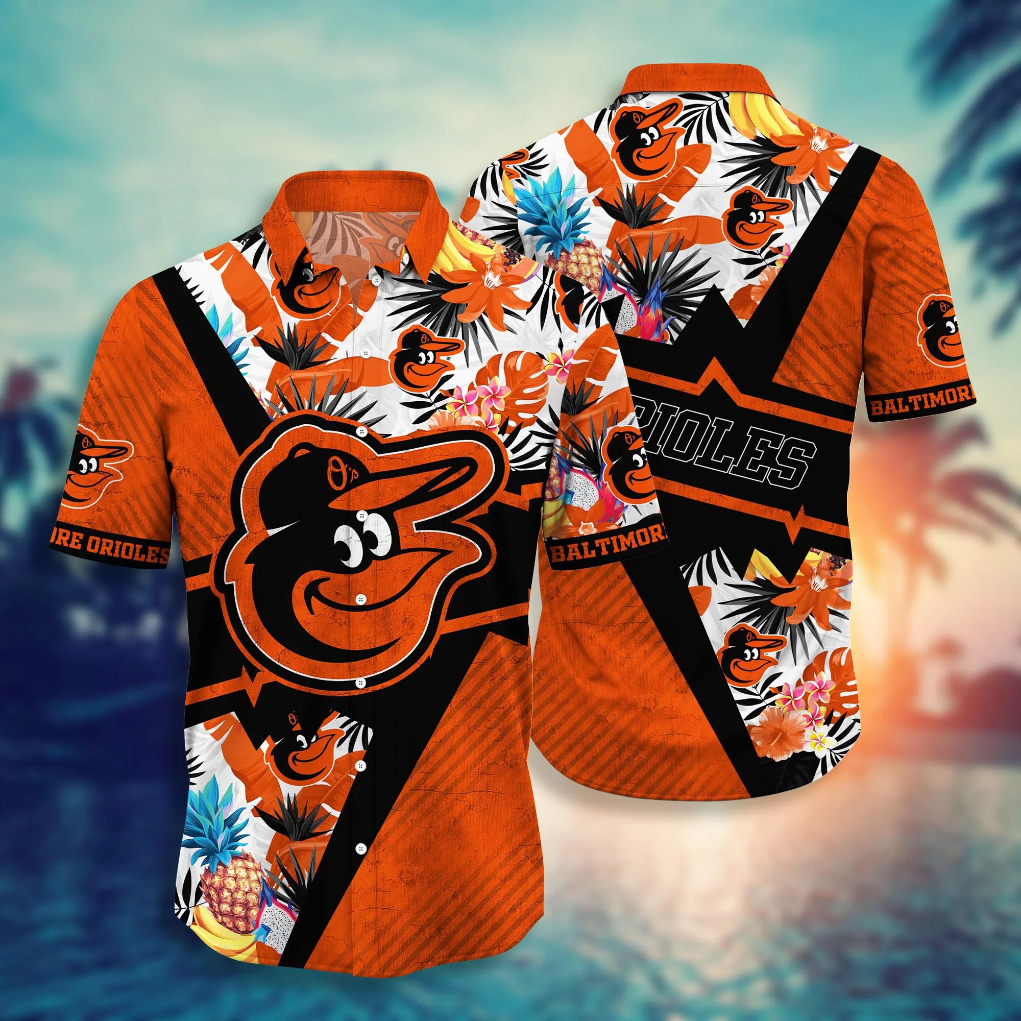 Baltimore Orioles Mlb Hawaiian Shirt Sea Breeze Aloha Shirt