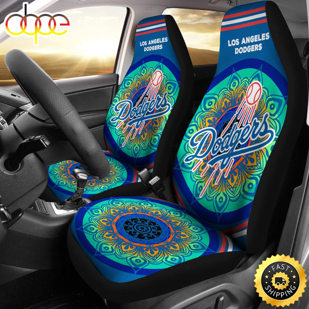 Unique Magical And Vibrant Los Angeles Dodgers Car Seat Cover Set CSC7302