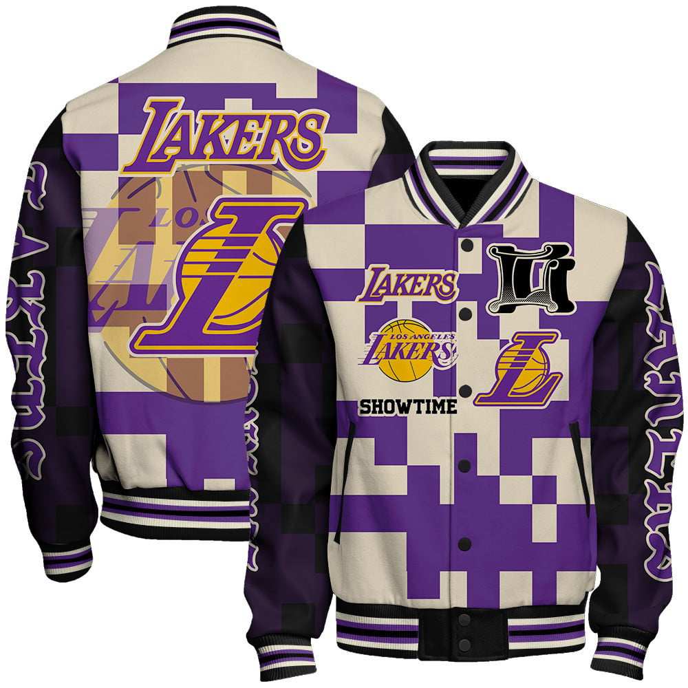 Los Angeles Lakers National Basketball Association AOP Varsity Jacket STM Ver 07