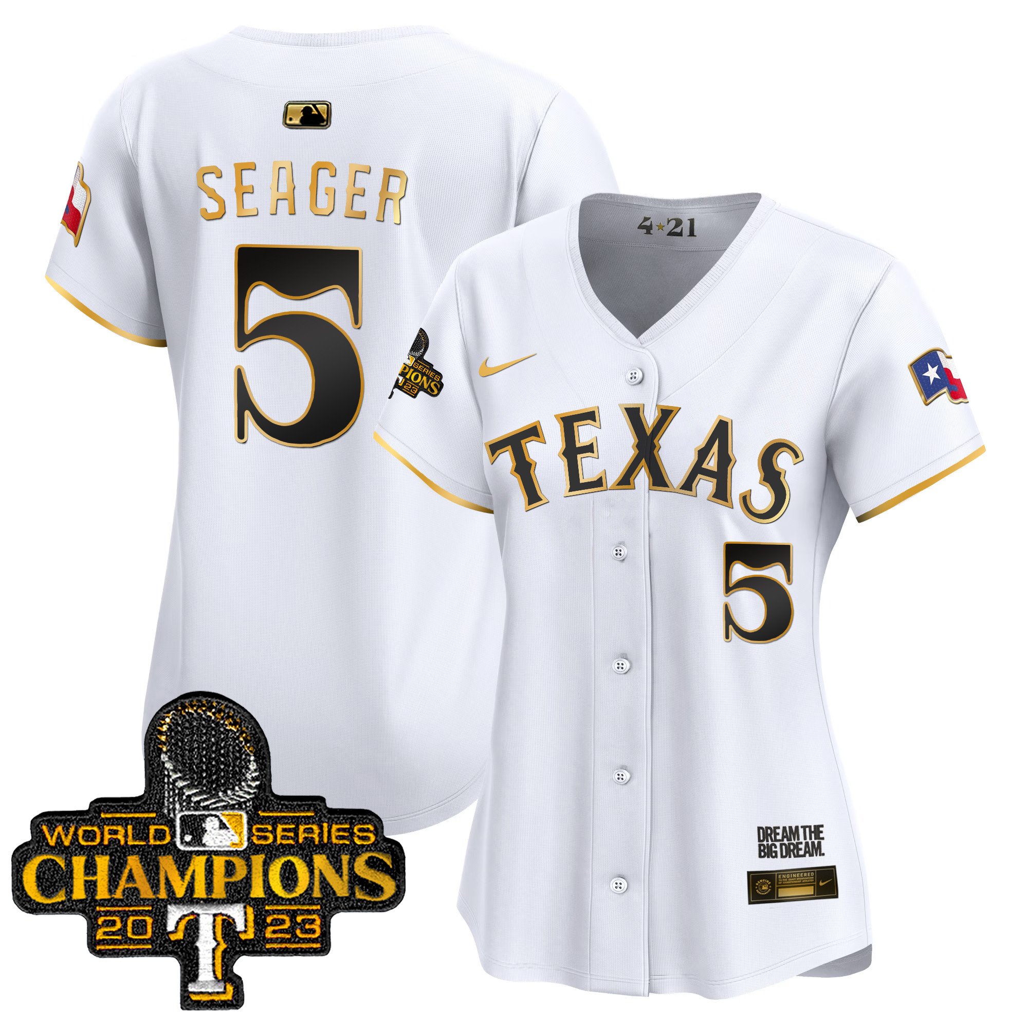 Women’S Texas Rangers 2023 World Series Champions City Connect Vapor Premier Limited Jersey – All Stitched