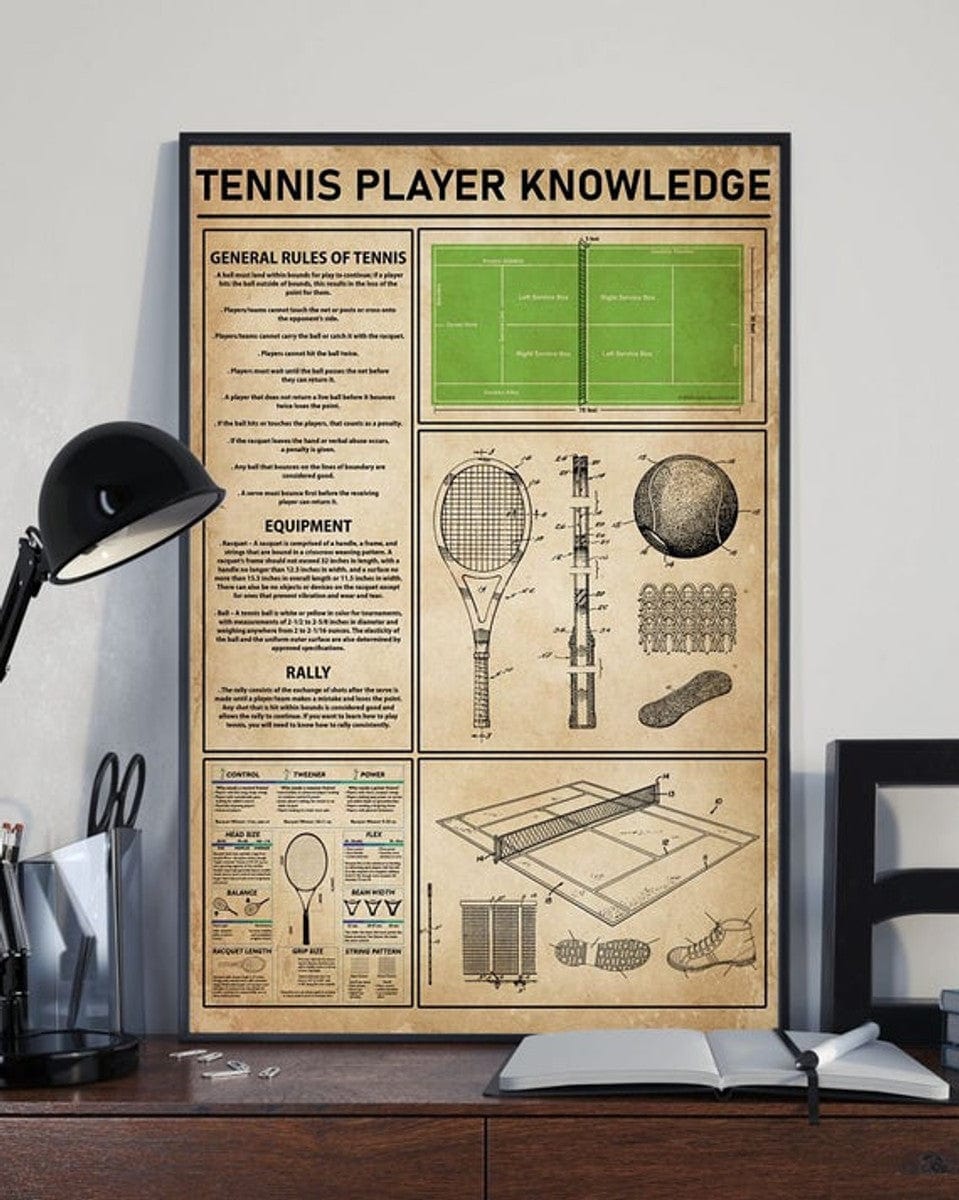 Tennis Player Knowledge Poster  Canvas