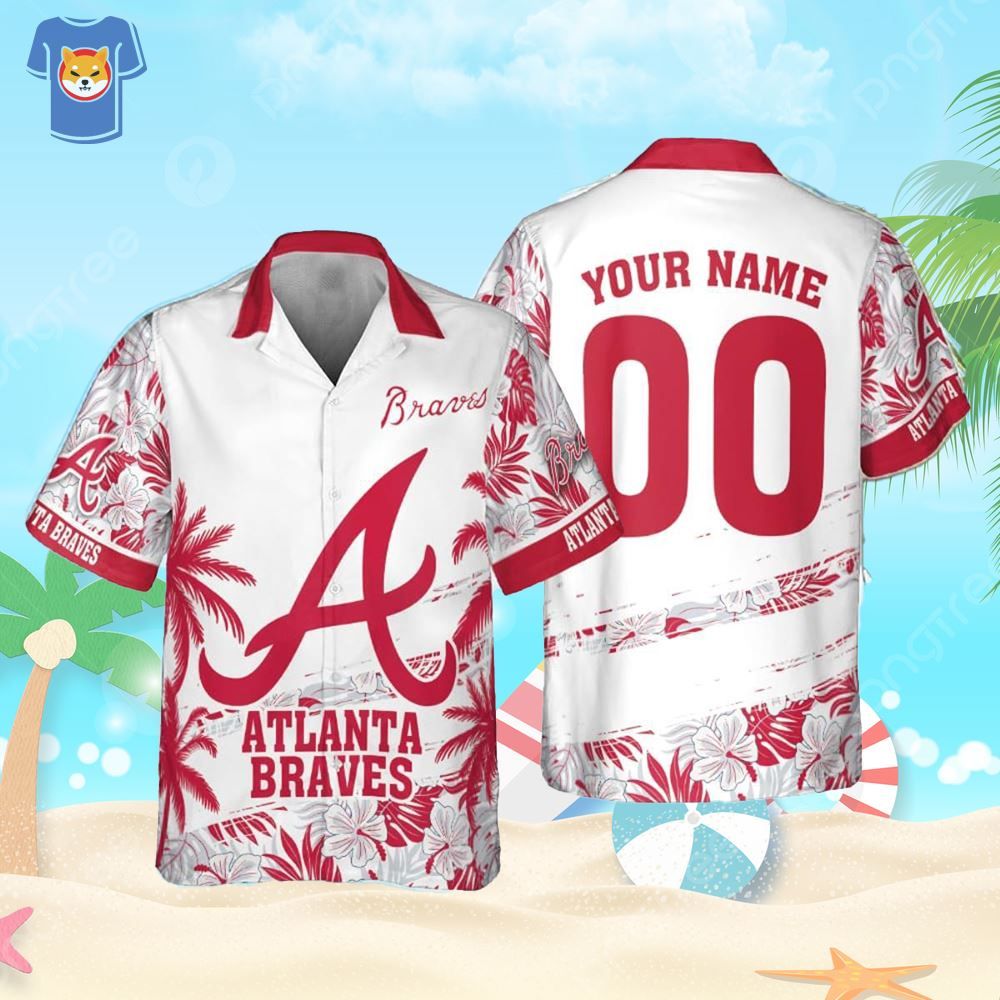 Personalized Atlanta Braves Mlb Flower Pattern Summer 3D Hawaiian Shirt