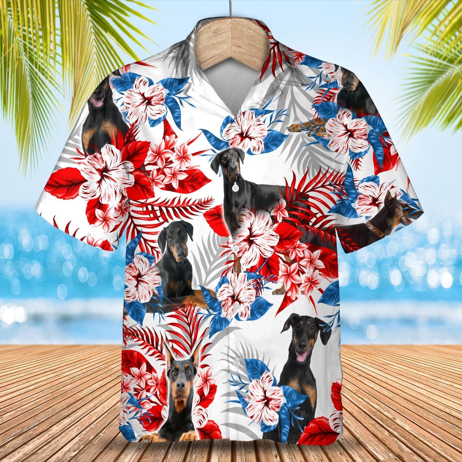 Doberman Pinscher Hawaiian Shirt – Summer Aloha Shirt, Hawaiian Shirt For Men And Women