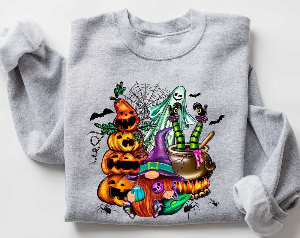 Halloween Gnomes Sweatshirt, Halloween Shirt, Halloween Gnomes T-Shirt, Halloween Funny Shirt, Halloween Gnome Tee, Halloween t-shirt  - Sveltestyles Fashion