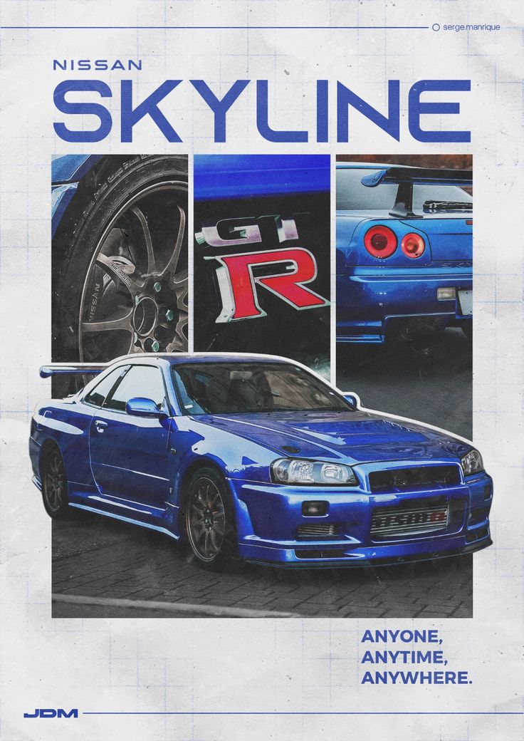 Poster Design: Skyline GT-R R34