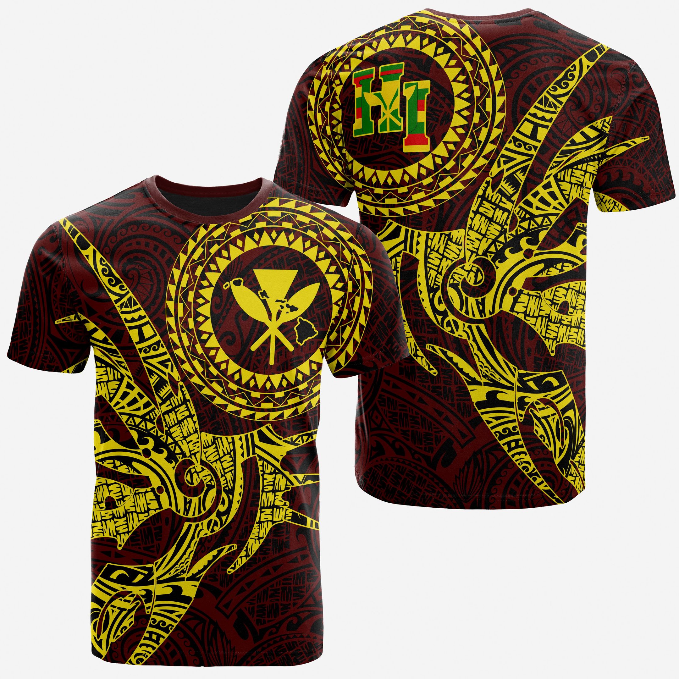 Hawaii T-shirt Polynesian Kanaka Map &hellip;