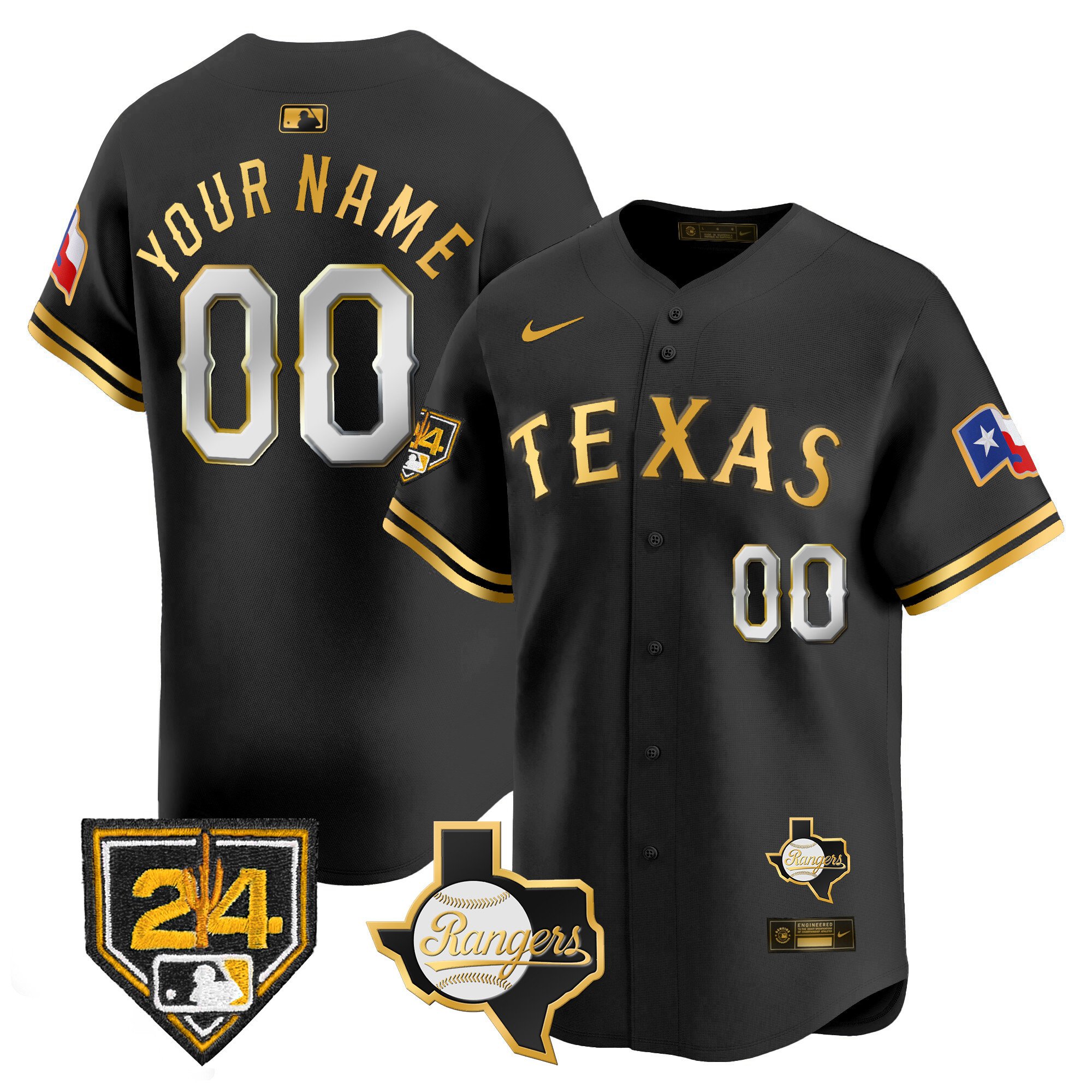 Texas Rangers 2024 Spring Training Patch Vapor Premier Limited Custom Jersey – All Stitched