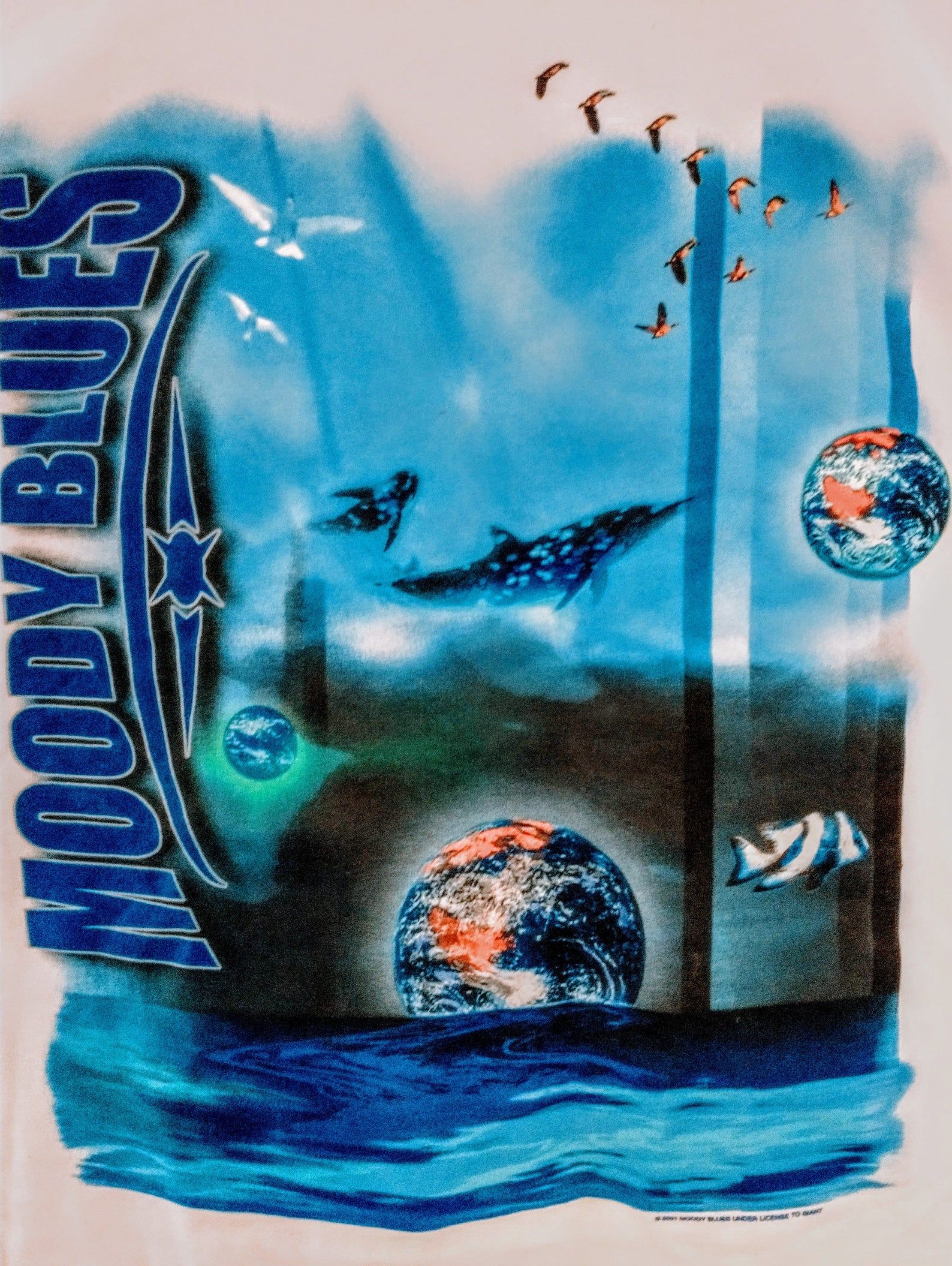 Moody Blues Concert T Shirt Tour T Shirt! Vintage 2001! Moody Blues Hall Of Fame Tour T Shirt! Like New!