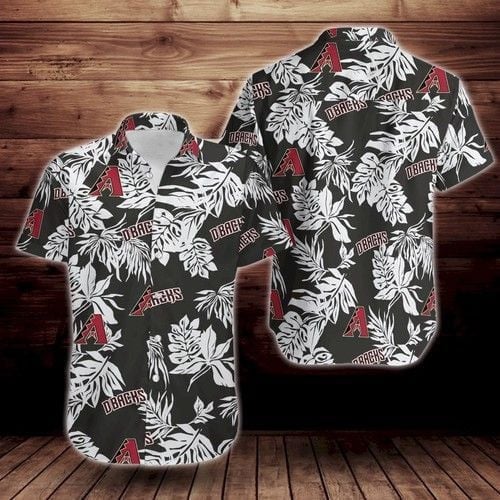 Arizona Diamondbacks Mlb Tropical Flower Pattern Team Logo Hawaiian Shirt