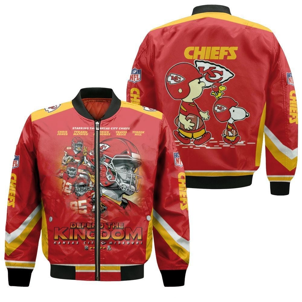 Kansas City Chiefs Defend The Kingdom 3D Bomber Jacket