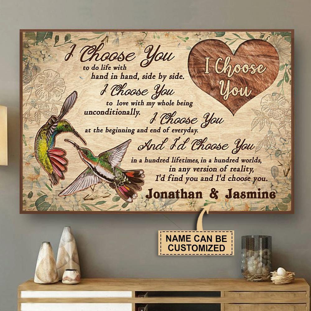 Personalized Hummingbird Couple I Ch &hellip;