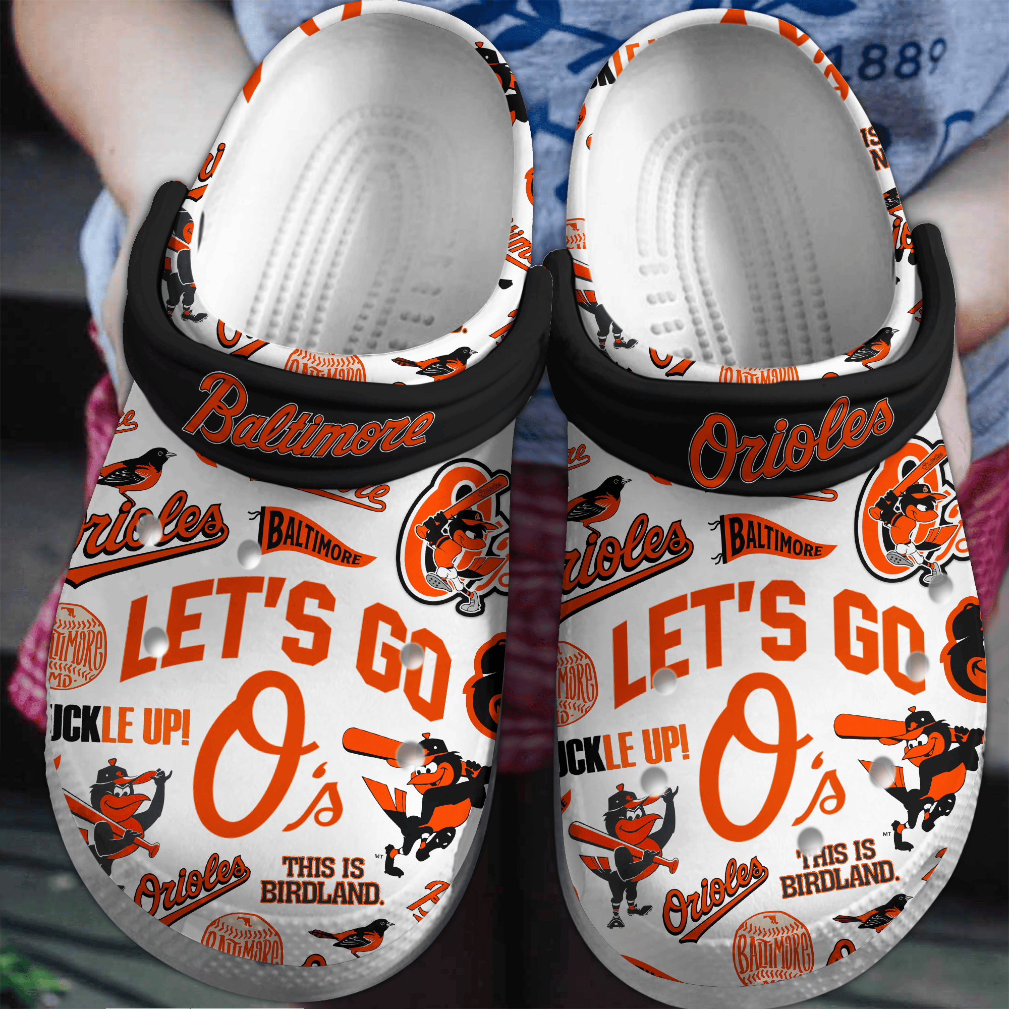 Baltimore Orioles Logo Baseball MLB Cheer Mascot Crocss Classic Clogs Shoes Ver547