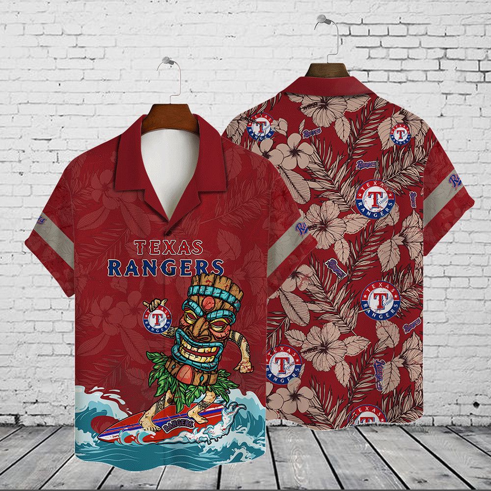 Texas Rangers Unique Hawaiian Shirt With All Over Print