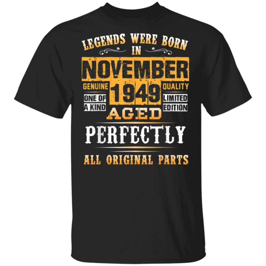 Vintage November 1949 70 Birthday Gift – 70 Years Old T-Shirt By Vevotee Store Hoodie Shirt