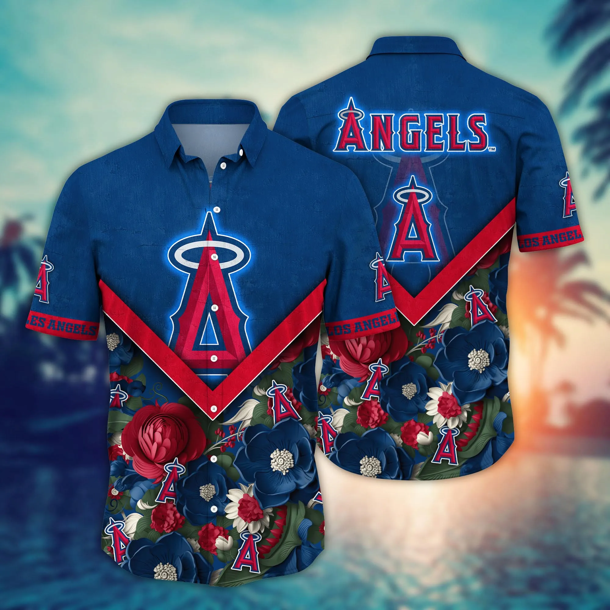 Los Angeles Angels Mlb Hawaiian Shirt Custom Tanning Aloha Shirt