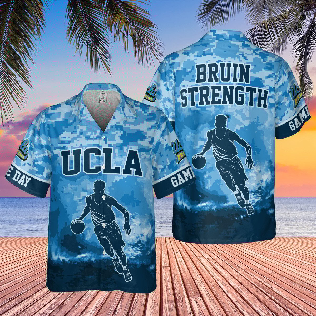 Ucla Bruins Ncaa Basketball Bruin Strength Game Day Hawaiian Shirt