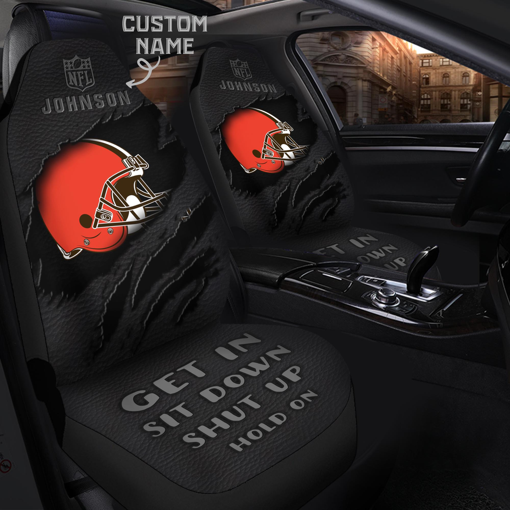 Cleveland Browns Customized Car Seat Cover Set CSC4114