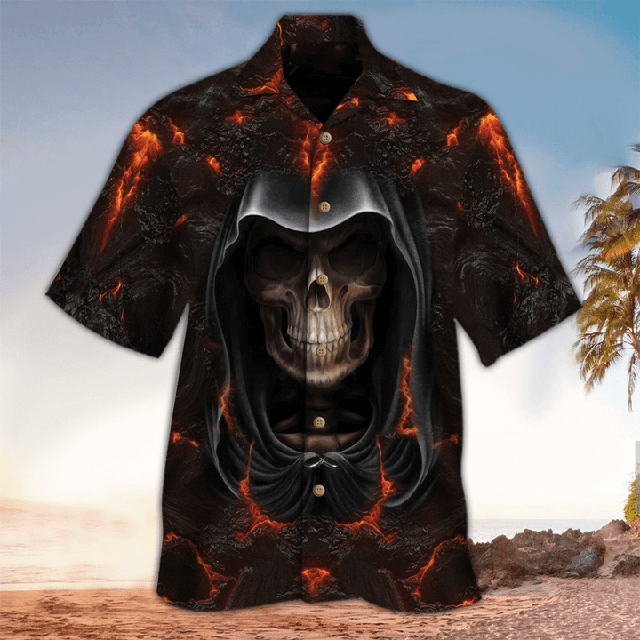 Skull 3D All Printed Hawaii Shirt, Perfect Hawaiian Shirt For Skull Lover, Hawaiian Shirt For Men