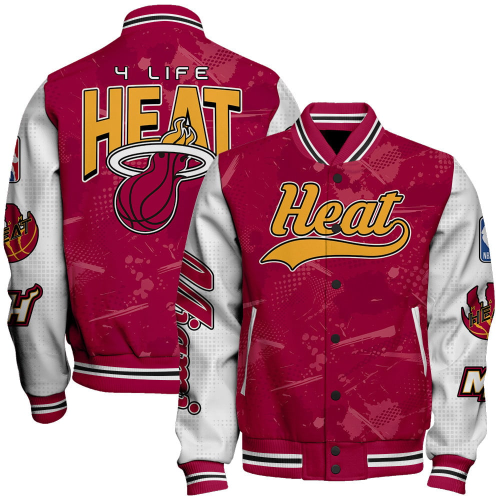 Miami Heat  Life Team Logo NBA 2024 AOP Varsity Jacket SFAT