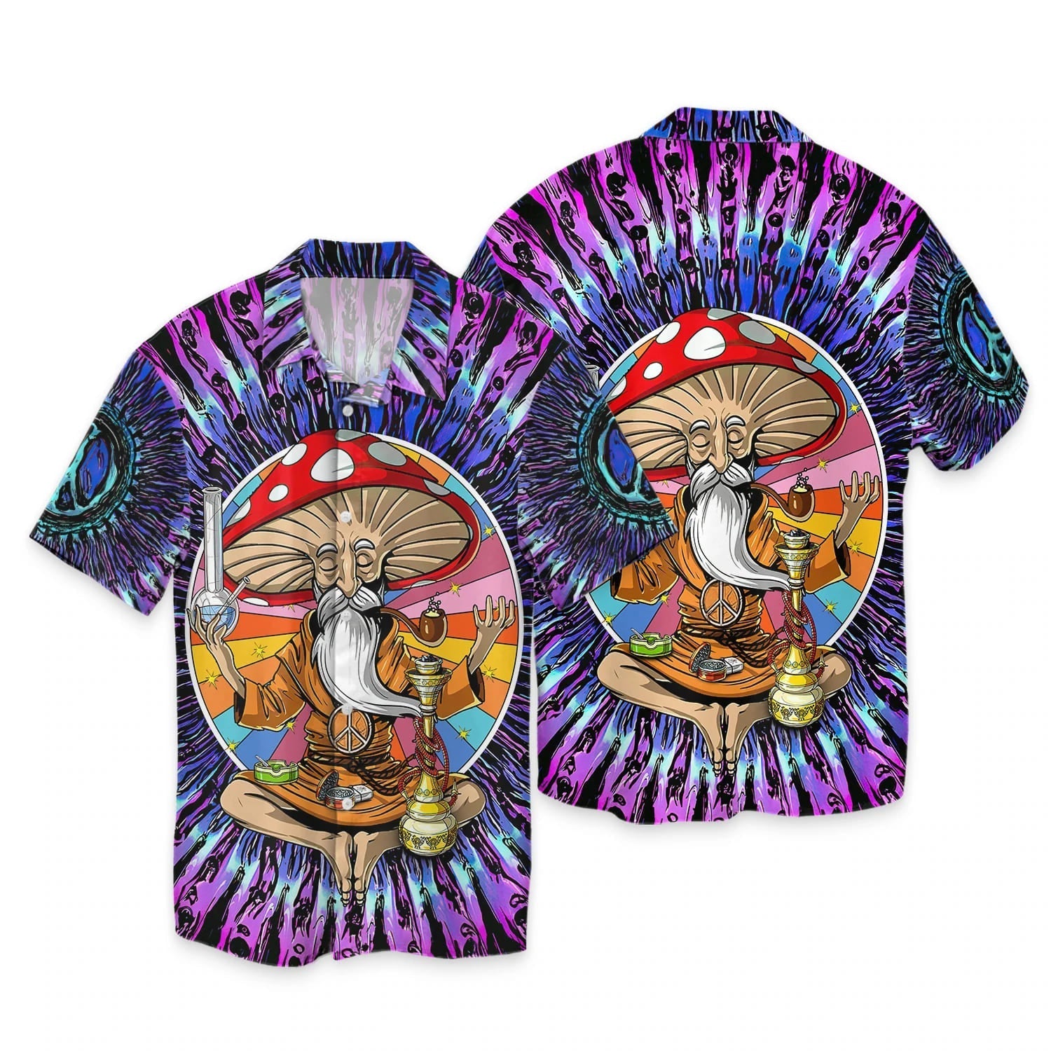 Mushroom Hippie Hawaiian Shirt For Men, Women