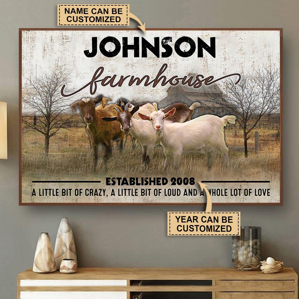 Personalized Goat Lot Of Love Poster