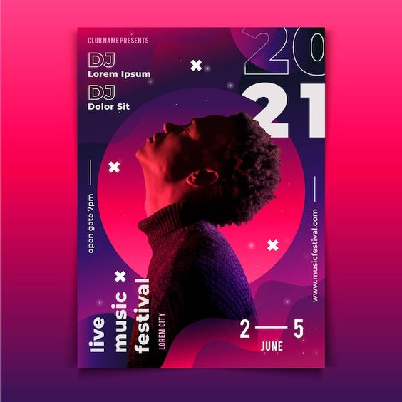 Free Vector | Music event poster template