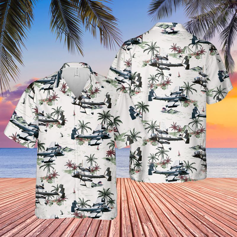 Us Army Grumman Ov-1 Mohawk Hawaiian Shirt