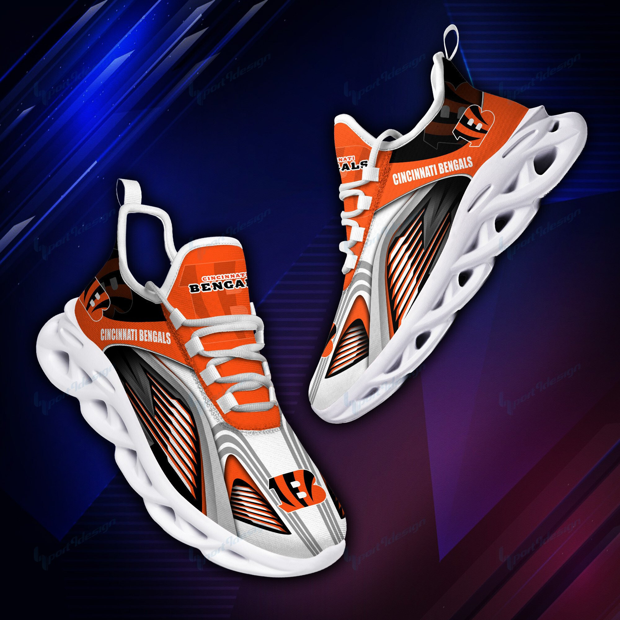 Cincinnati Bengals Clunky Sneaker Max Soul Shoes MS7753