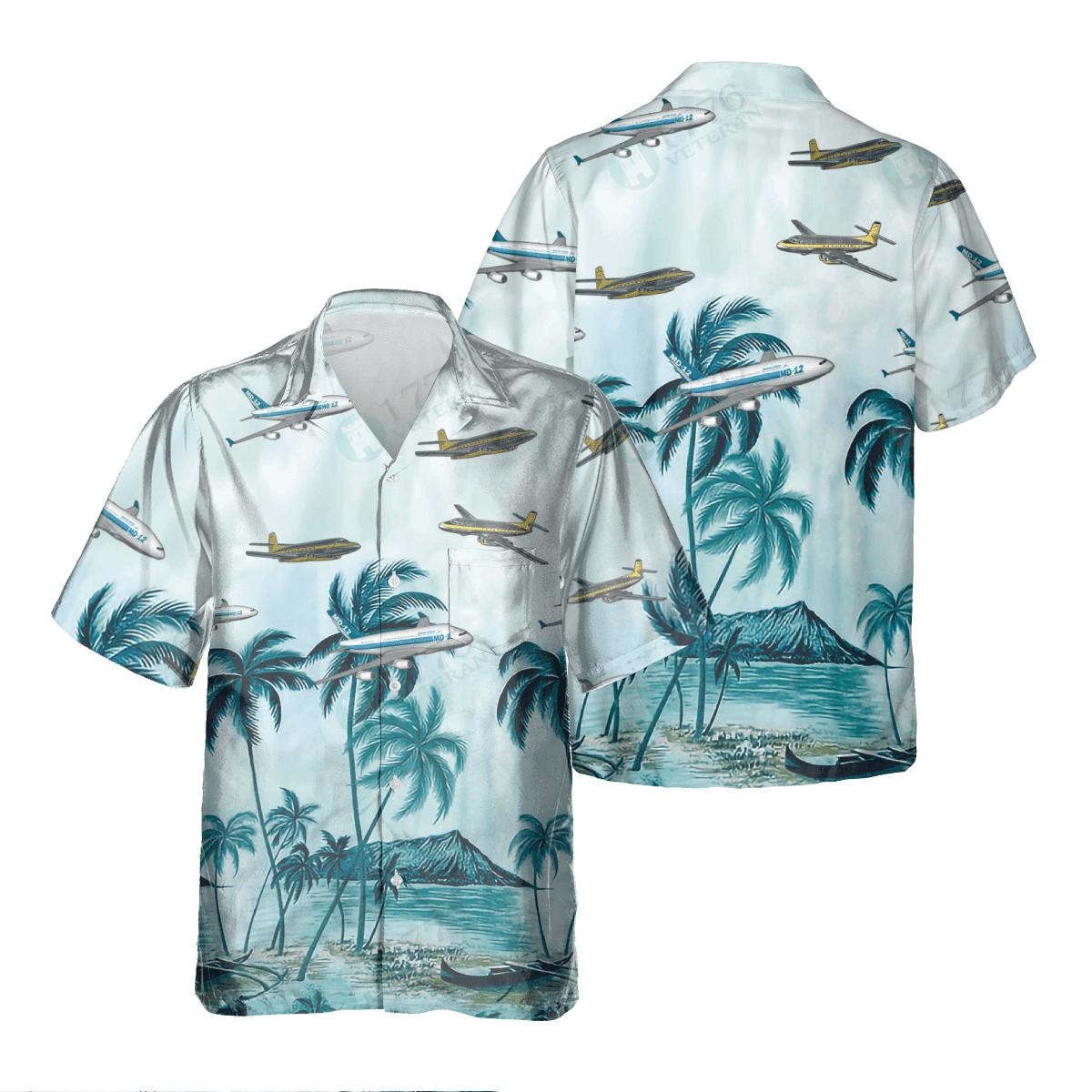 Avro Jetliner Pocket Hawaiian Shirt, Hawaiian Shirt For Men Dad Veteran, Patriot Day