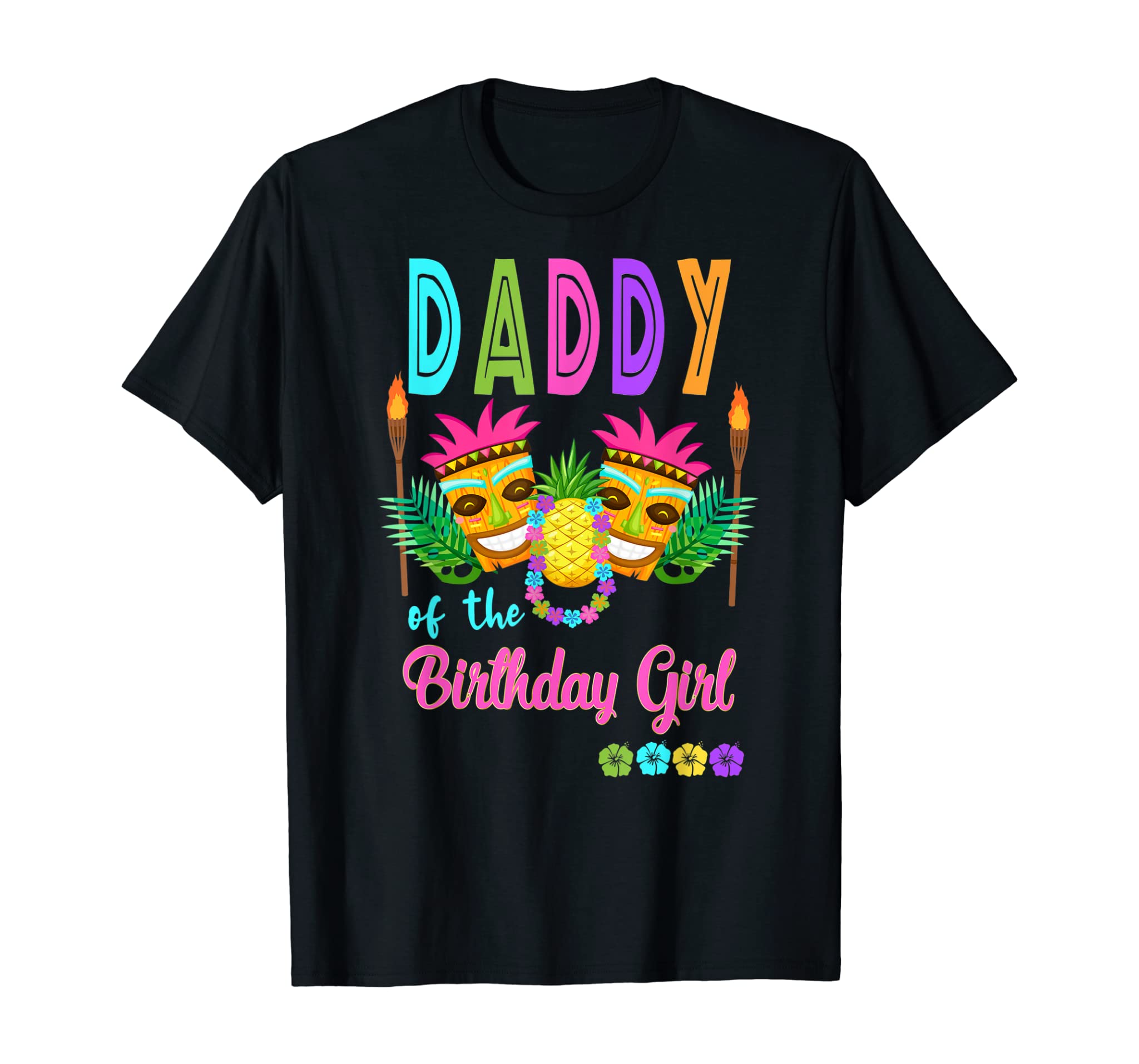 Hawaiian Luau Birthday Party Matching Tiki Outfit Summer T-Shirt