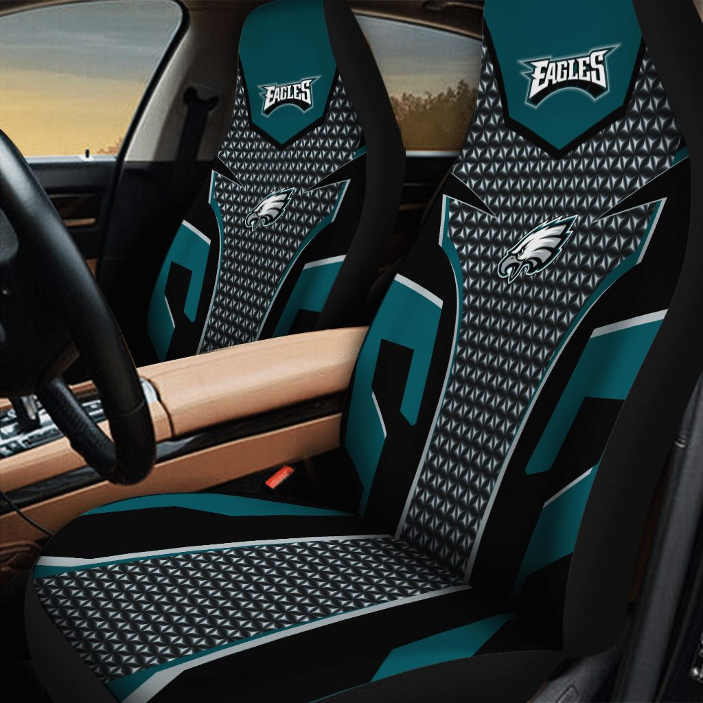 Philadelphia Eagles Black Green Car Seat Cover Set CSC4752