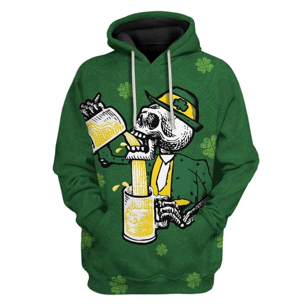 St Patrick’S Day Drunk Skull Custom Cosplay T-Shirts Hoodies Apparel