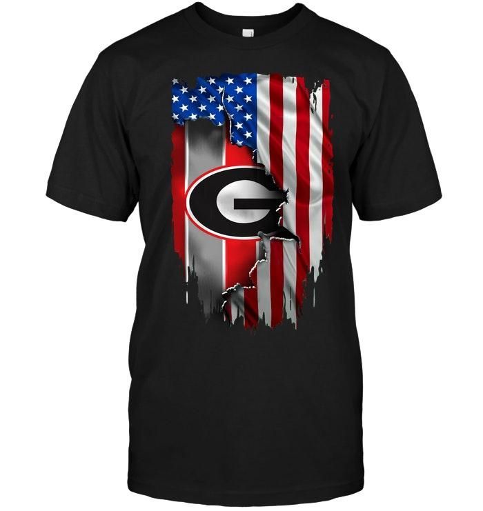 Georgia Bulldogs Flag Ripped America &hellip;