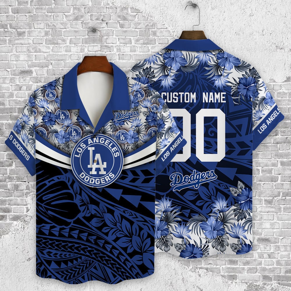 Los Angels Dodgers Mlb Flower Pattern Summer Custom Hawaiian Shirt