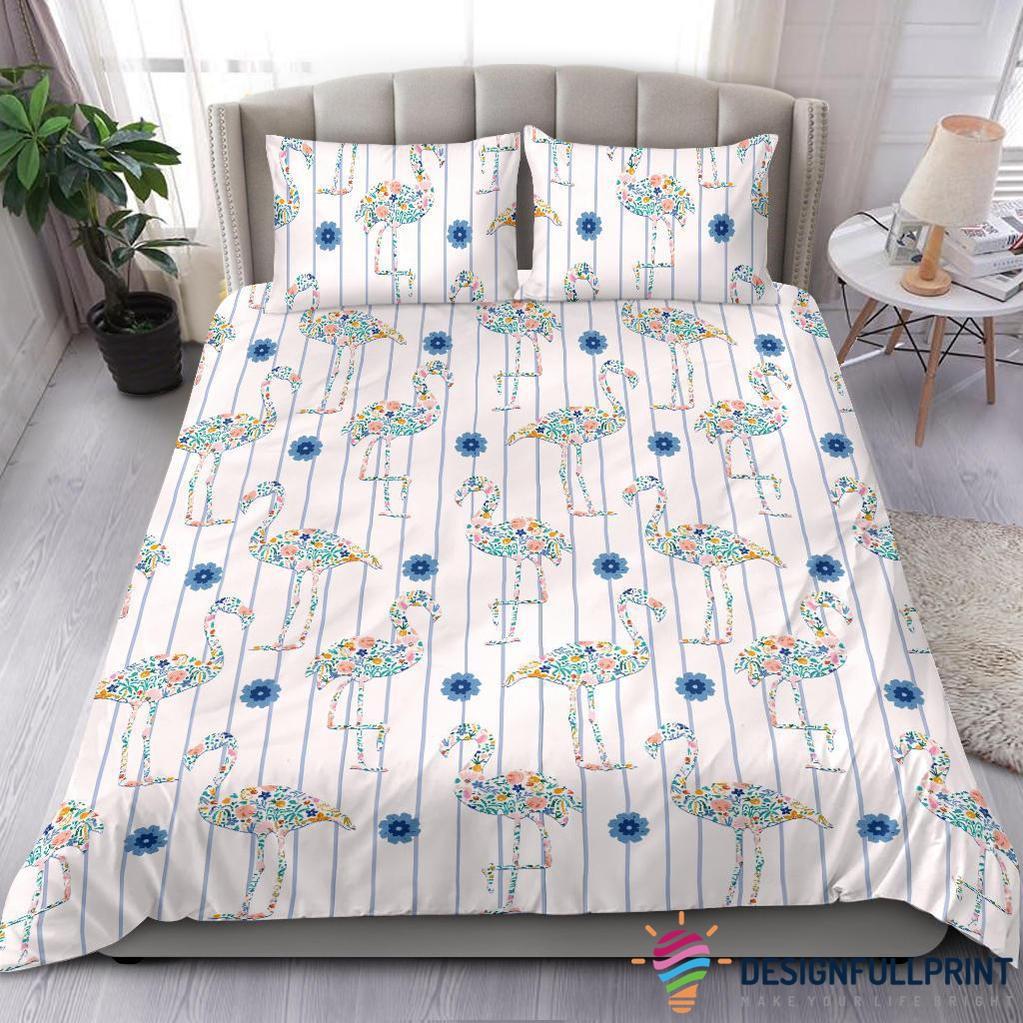 Flamingo Bedding Set Quilt Blanket A …