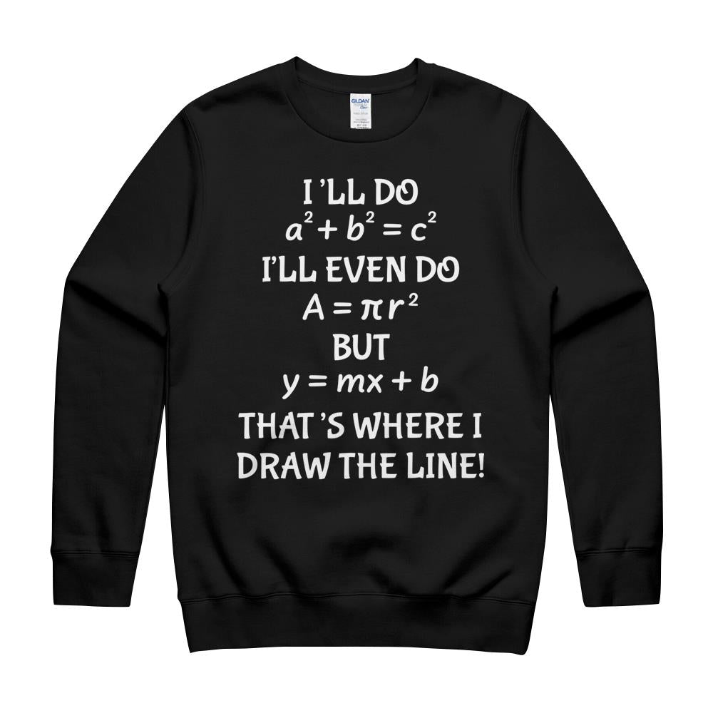 Funny Math Teacher Joke Men Women Fun Best Math Quotes T-Shirt Crewneck Sweatshirt