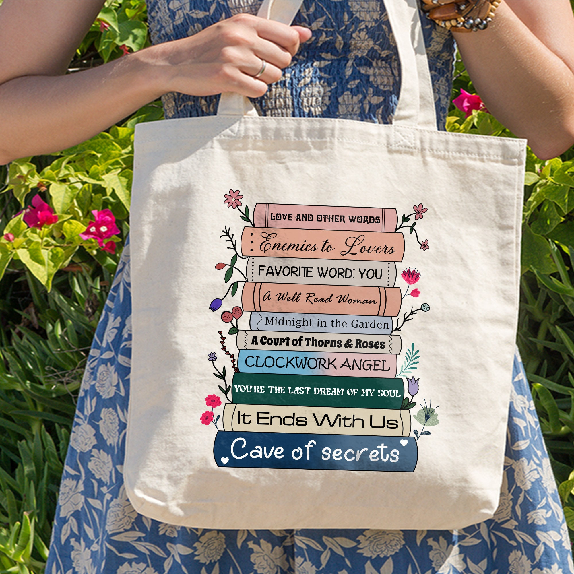 Personalized Favorite Books Tote Bag, Custom Book Tote Bag, Custom Bookshelf Tote, Book Lover Tote Bag, Bookish Tote Bag, Booktrovert Tote