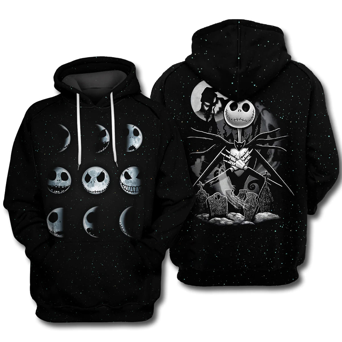 Jack Skellington King Moon Pullover & Zip Hoodie