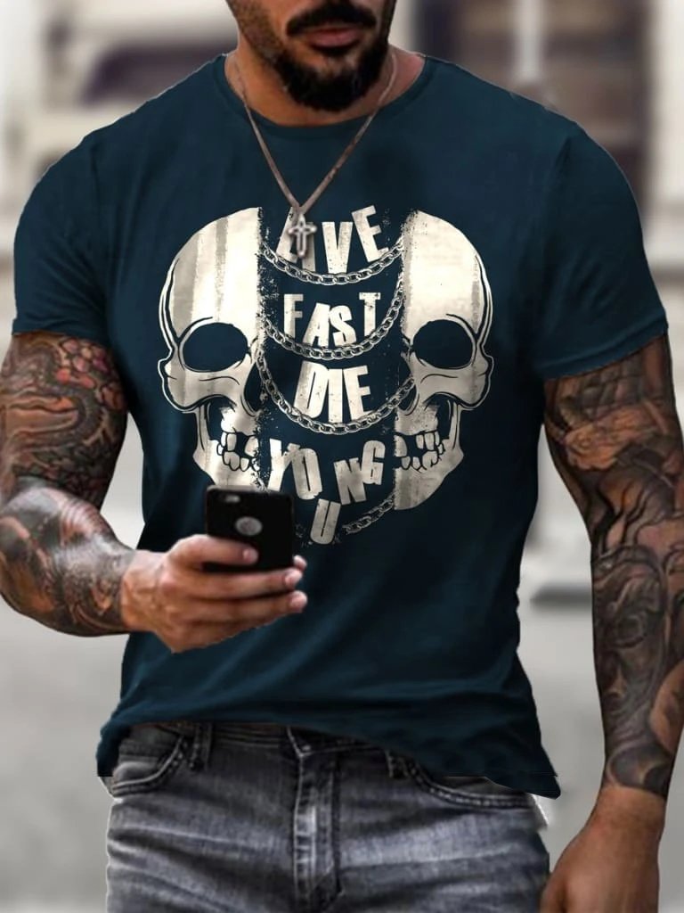 Designer head cross art print T-shir …